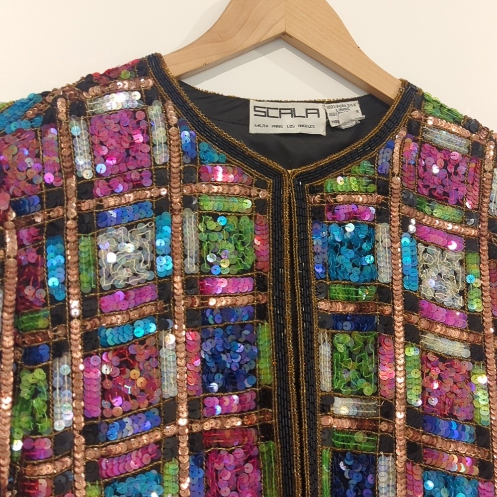 VINTAGE Scala Sequin Blazer